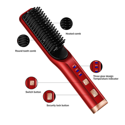 160-200C電気毛のストレートナは無線コードレス セラミック コーティングの版にブラシをかける