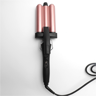 陶磁器のBarrel Hair Ribbon Curler LCD表示Three Barrel 230C Portable